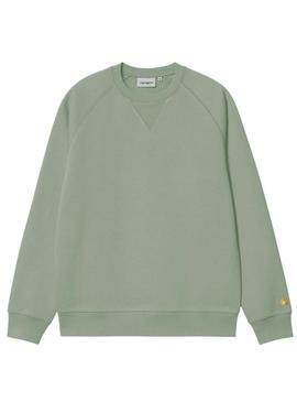 Moletom Carhartt Chase gola redonda verde para homem