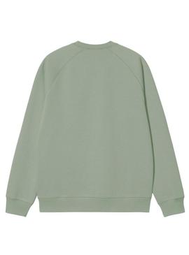 Moletom Carhartt Chase gola redonda verde para homem