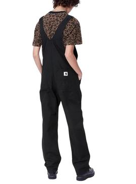 Jardineira Carhartt Bib Straight preta para mulher