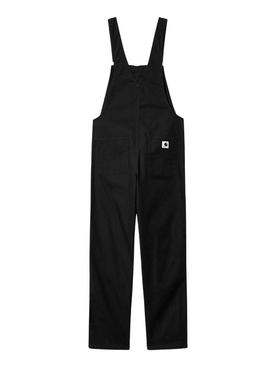 Jardineira Carhartt Bib Straight preta para mulher