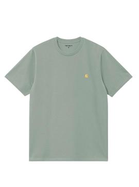Camiseta Carhartt Chase verde para homem.