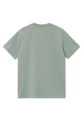 Camiseta Carhartt Chase verde para homem.