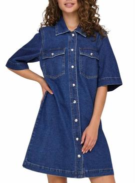 Vestido Only Belle azul marino para mujer
