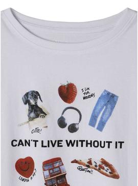 Camiseta Pepe Jeans Cyndi branca para menina
