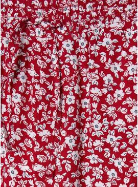 Calça Pepe Jeans Harriet vermelha para menina.