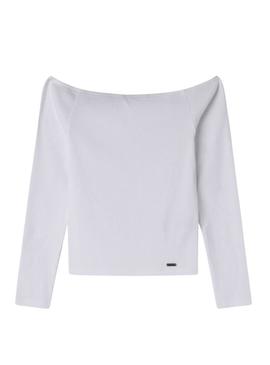 Camiseta Pepe Jeans Greta branca para menina.