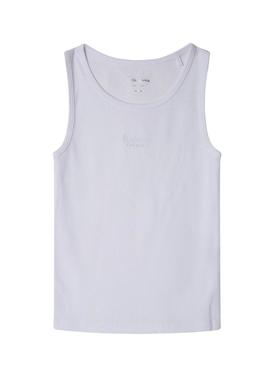 Camiseta Pepe Jeans Jane regata branca para menina