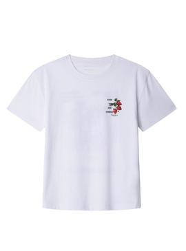 Camiseta Pepe Jeans Sandre branco para menina