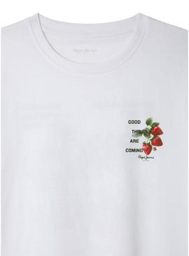 Camiseta Pepe Jeans Sandre branco para menina