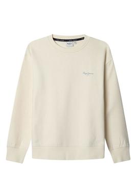 Moletom Pepe Jeans Luke bege para menino.