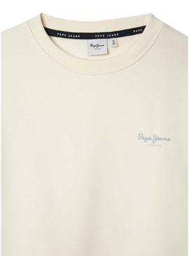 Moletom Pepe Jeans Luke bege para menino.
