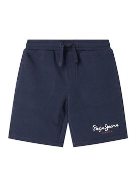 Bermudas Pepe Jeans Art azul marinho para menino.