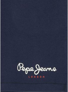 Bermudas Pepe Jeans Art azul marinho para menino.