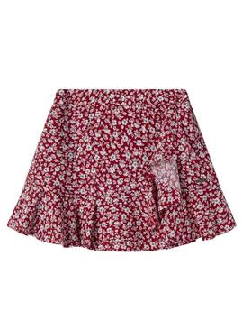 Saia-calça Pepe Jeans Harriet vermelha para menina.