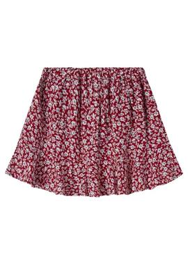 Saia-calça Pepe Jeans Harriet vermelha para menina.