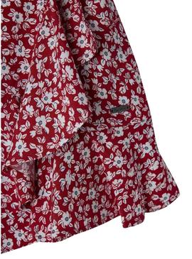 Saia-calça Pepe Jeans Harriet vermelha para menina.