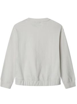 Moletom Pepe Jeans Jade branco para menina.