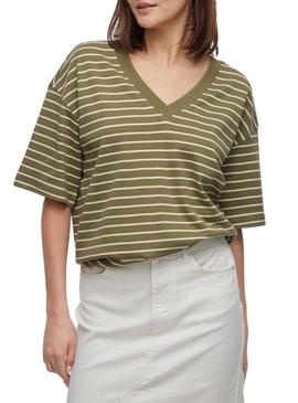 Camiseta Vila Sinny verde para mulher.