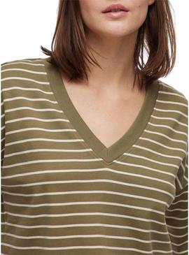 Camiseta Vila Sinny verde para mulher.