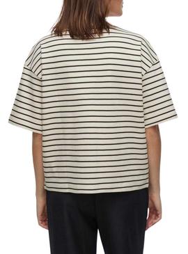 Camiseta Vila Sinny bege para mulher.