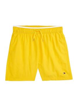 Calção de banho Tommy Hilfiger amarelo para menino.
