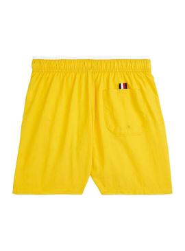 Calção de banho Tommy Hilfiger amarelo para menino.