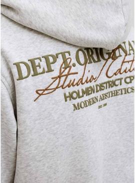 Moletom Jack and Jones Islington branco para homem.