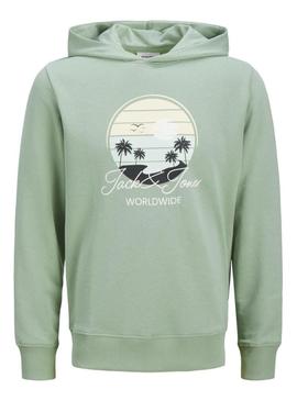 Moletom Jack and Jones Palm verde para homem.