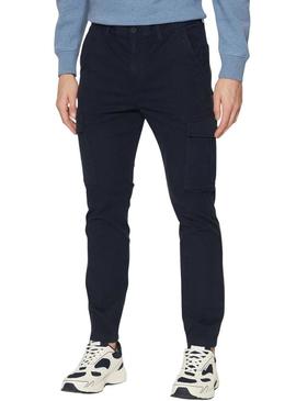 Calça Tommy Jeans Austin azul marinho para homem.