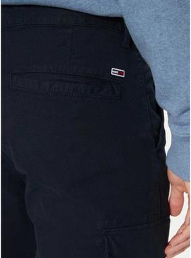 Calça Tommy Jeans Austin azul marinho para homem.