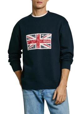 Moletom Pepe Jeans Union marinho para homem.