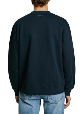 Moletom Pepe Jeans Union marinho para homem.