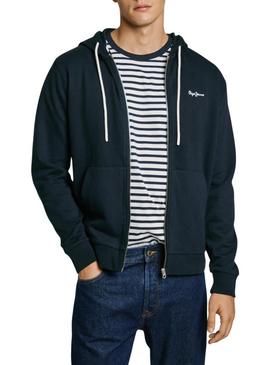 Moletom Pepe Jeans Essential Zt azul-marinho para homem.