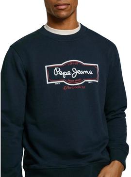 Moletom Pepe Jeans Daxton azul marinho para homem