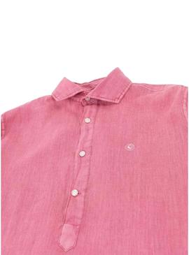 Camisa Polo El Ganso de Lino para homem, borgonha.