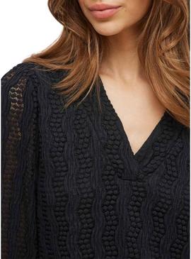 Blusa Vila Vilumena preta para mulher.