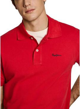 Camisa Polo Pepe Jeans Essential vermelha para homem