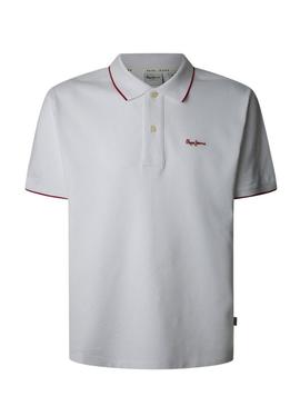 Camisa Pepe Jeans Hans branca para homem.
