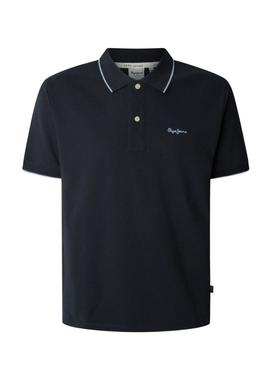 Camisa Polo Pepe Jeans Hans azul marinho para homem
