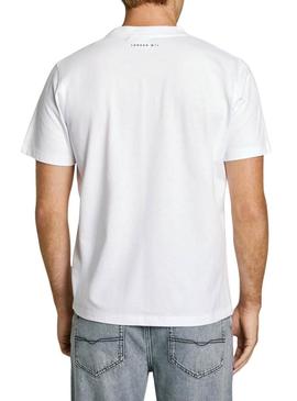 Camiseta Pepe Jeans Daxton branca para homem.