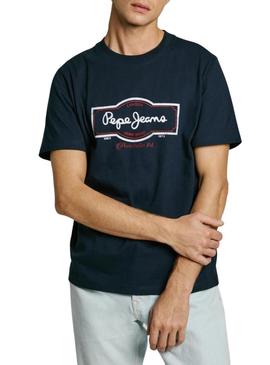 Camiseta Pepe Jeans Daxton azul marinho para homem