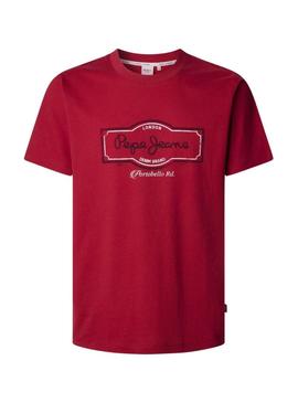 Camisa Pepe Jeans Daxton vermelha para homem.