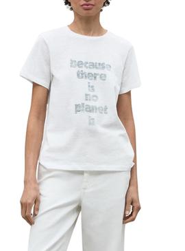 Camisa Ecoalf Galende branca para mulher