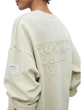 Moletom Ecoalf Sustain beige para mulher