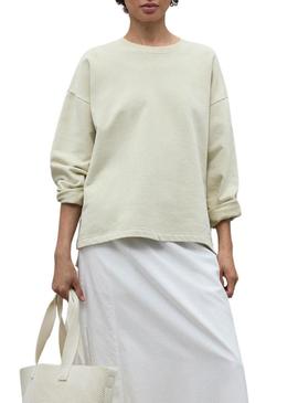 Moletom Ecoalf Sustain beige para mulher