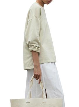 Moletom Ecoalf Sustain beige para mulher