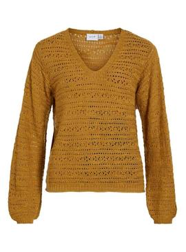 Camisola Vila Poca ocre para mulher.