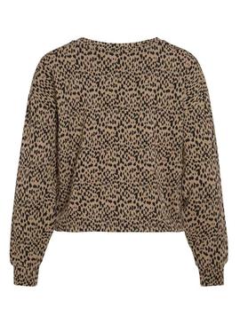 Blusa Vila Nerea marrom para mulher.