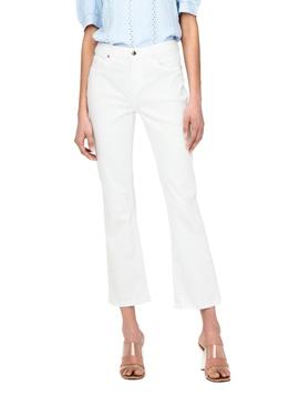 Calça de ganga Only Kenya branca para mulher