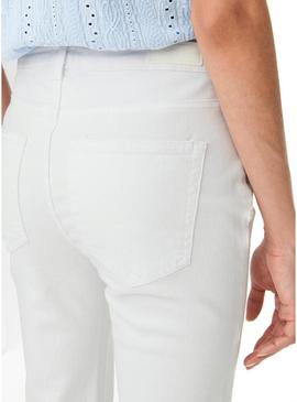 Calça de ganga Only Kenya branca para mulher